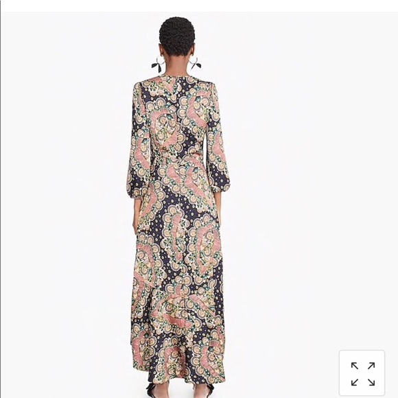 Point Sur paisley dress in satin-back crepe - Picture 2 of 6